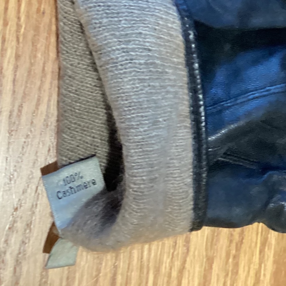 Coach vintage Men’s leather and cashmere Black gloves size M - Picture 6 of 7
